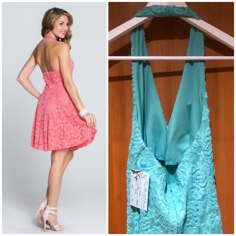 La Scala | NWT Lace halter dress - Picture 3 of 8